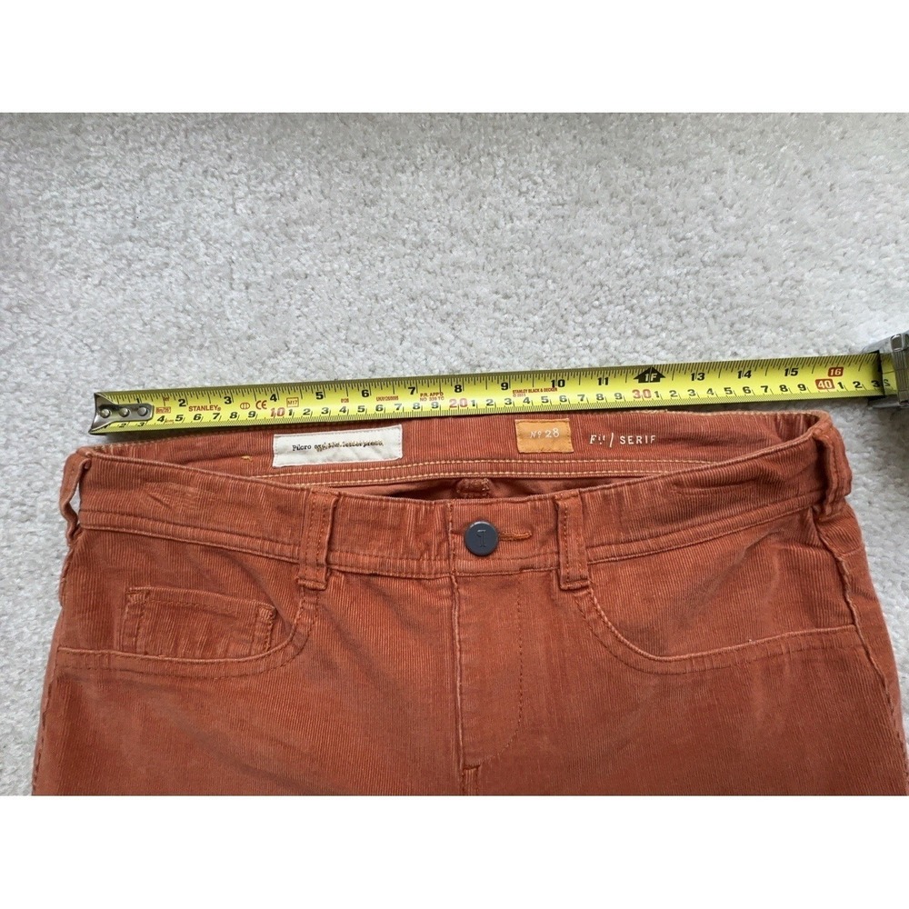 Anthropologie Pilcro Brown High Rise Skinny Corduroy Pants Size 28 - Picture 6 of 10